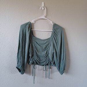 Selfie Cinched Front Crop Top